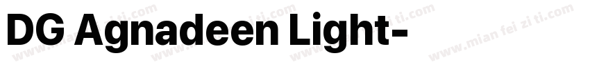 DG Agnadeen Light字体转换
